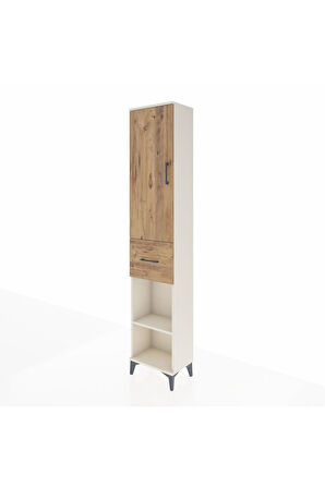 Arges Dolap 3 Raflı Tek Çekmeceli Tek Askılı 44x30x221 Aytaşı-Çam
