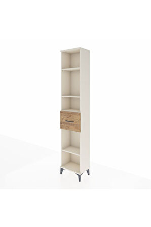 Arges Dolap 4 Raflı Tek Çekmeceli 44x30x221 Aytaşı-Çam