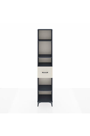 Arges Dolap 4 Raflı Tek Çekmeceli 44x30x221 Antrasit-Aytaşı