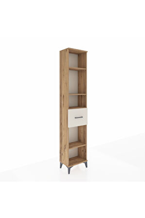 Arges Dolap 4 Raflı Tek Çekmeceli 44x30x221 Çam-Aytaşı