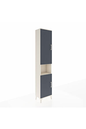 Arges Dolap 4 Raflı 2 Kapaklı Tek Askılı 44x30x221 Aytaşı-Antrasit