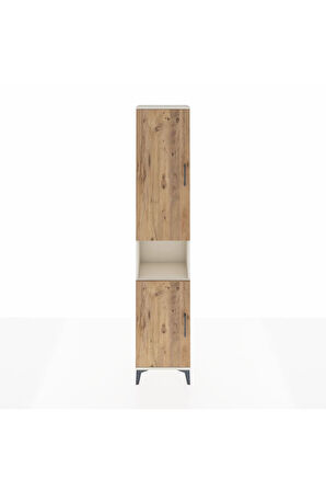 Arges Dolap 4 Raflı 2 Kapaklı Tek Askılı 44x30x221 Aytaşı-Çam