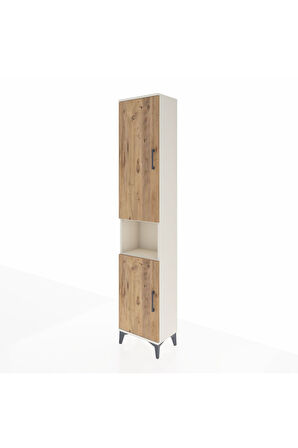 Arges Dolap 4 Raflı 2 Kapaklı Tek Askılı 44x30x221 Aytaşı-Çam