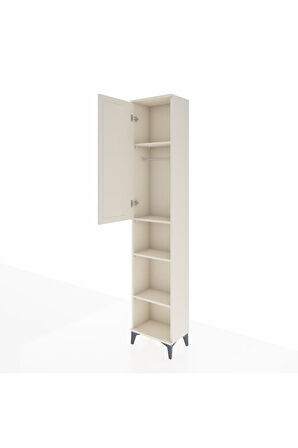 Arges Dolap 4 Raflı Tek Kapaklı Tek Askılı 44x30x221 Aytaşı-Aytaşı
