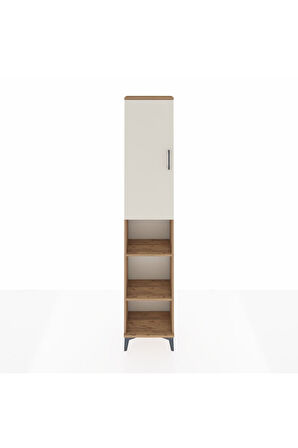 Arges Dolap 4 Raflı Tek Kapaklı Tek Askılı 44x30x221 Çam-Aytaşı