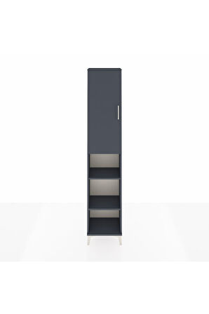 Arges Dolap 5 Raflı Tek Kapaklı 44x30x221 Antrasit-Antrasit