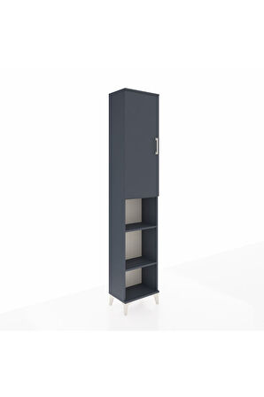 Arges Dolap 5 Raflı Tek Kapaklı 44x30x221 Antrasit-Antrasit