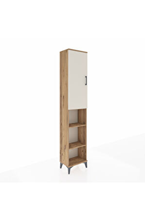 Arges Dolap 5 Raflı Tek Kapaklı 44x30x221 Çam-Aytaşı