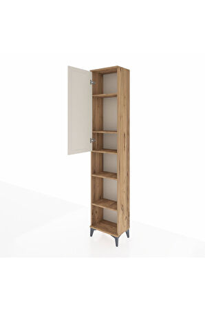 Arges Dolap 5 Raflı Tek Kapaklı 44x30x221 Çam-Aytaşı