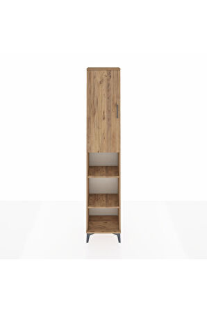 Arges Dolap 5 Raflı Tek Kapaklı 44x30x221 Çam-Çam