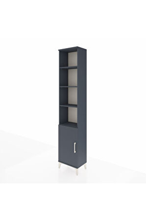 Arges Dolap 5 Raflı Tek Kapaklı 44x30x221 Antrasit-Antrasit
