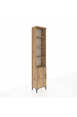 Arges Dolap 5 Raflı Tek Kapaklı 44x30x221 Çam-Çam