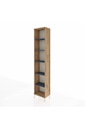 Arges Dolap 5 Raflı 44x30x221 Çam-Antrasit