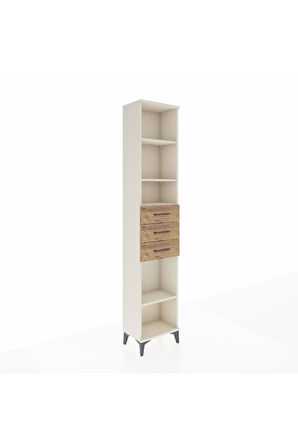 Arges Dolap 4 Raflı 3 Çekmeceli 44x30x221 Aytaşı-Çam