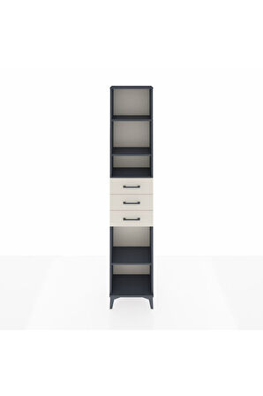 Arges Dolap 4 Raflı 3 Çekmeceli 44x30x221 Antrasit-Aytaşı