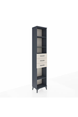 Arges Dolap 4 Raflı 3 Çekmeceli 44x30x221 Antrasit-Aytaşı