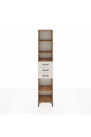 Arges Dolap 4 Raflı 3 Çekmeceli 44x30x221 Çam-Aytaşı
