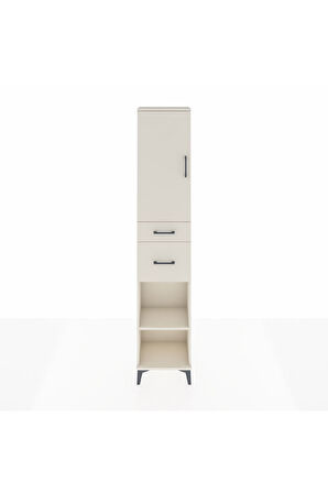 Arges Dolap 4 Raflı 2 Çekmeceli Tek Kapaklı 44x30x221 Aytaşı-Aytaşı