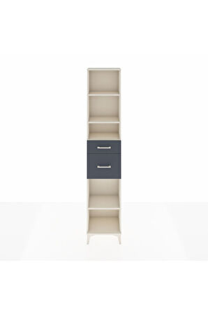 Arges Dolap 4 Raflı 2 Çekmeceli 44x30x221 Aytaşı-Antrasit