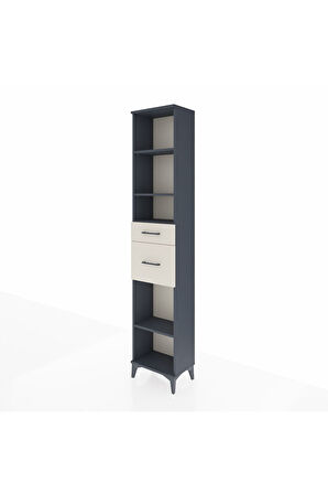 Arges Dolap 4 Raflı 2 Çekmeceli 44x30x221 Antrasit-Aytaşı