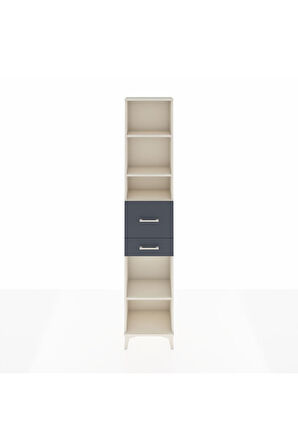 Arges Dolap 4 Raflı 2 Çekmeceli 44x30x221 Aytaşı-Antrasit