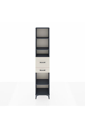 Arges Dolap 4 Raflı 2 Çekmeceli 44x30x221 Antrasit-Aytaşı