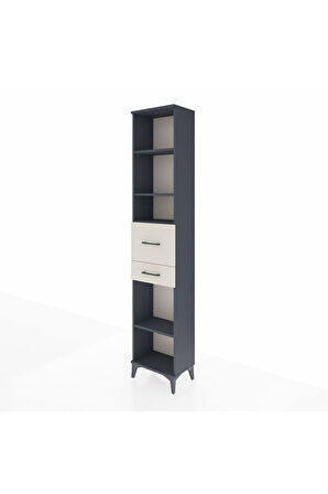 Arges Dolap 4 Raflı 2 Çekmeceli 44x30x221 Antrasit-Aytaşı