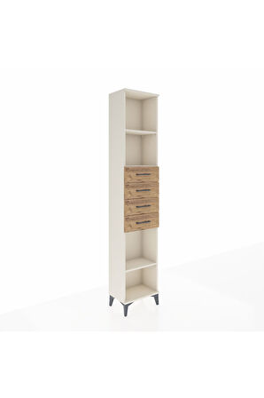Arges Dolap 3 Raflı 4 Çekmeceli 44x30x221 Aytaşı-Çam