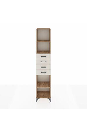Arges Dolap 3 Raflı 4 Çekmeceli 44x30x221 Çam-Aytaşı