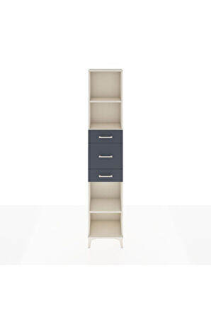 Arges Dolap 3 Raflı 3 Çekmeceli 44x30x221 Aytaşı-Antrasit