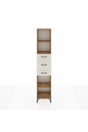 Arges Dolap 3 Raflı 3 Çekmeceli 44x30x221 Çam-Aytaşı