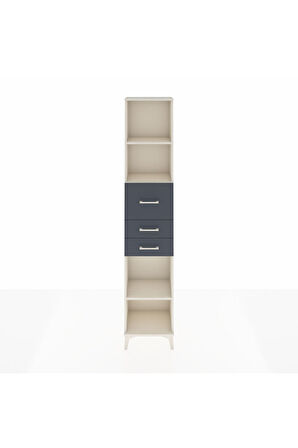 Arges Dolap 3 Raflı 3 Çekmeceli 44x30x221 Aytaşı-Antrasit