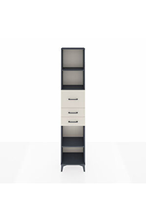 Arges Dolap 3 Raflı 3 Çekmeceli 44x30x221 Antrasit-Aytaşı