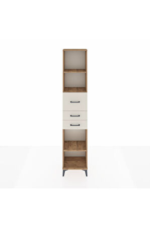 Arges Dolap 3 Raflı 3 Çekmeceli 44x30x221 Çam-Aytaşı