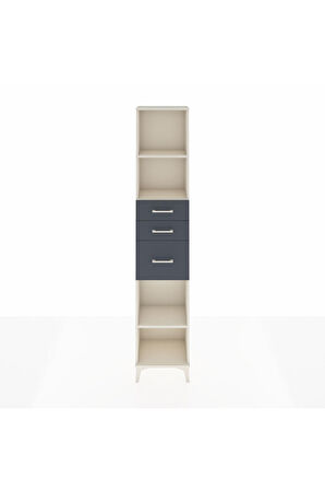 Arges Dolap 3 Raflı 3 Çekmeceli 44x30x221 Aytaşı-Antrasit