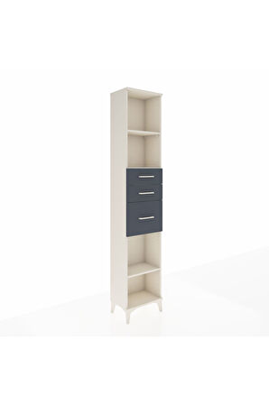 Arges Dolap 3 Raflı 3 Çekmeceli 44x30x221 Aytaşı-Antrasit