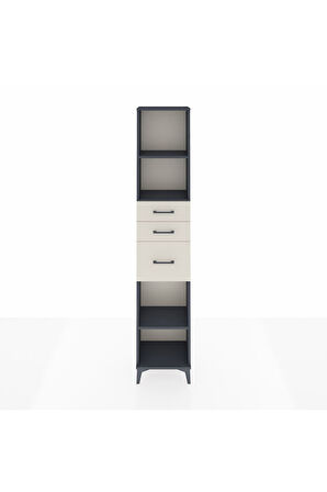 Arges Dolap 3 Raflı 3 Çekmeceli 44x30x221 Antrasit-Aytaşı