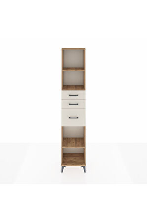 Arges Dolap 3 Raflı 3 Çekmeceli 44x30x221 Çam-Aytaşı
