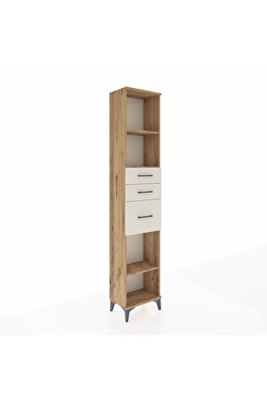 Arges Dolap 3 Raflı 3 Çekmeceli 44x30x221 Çam-Aytaşı
