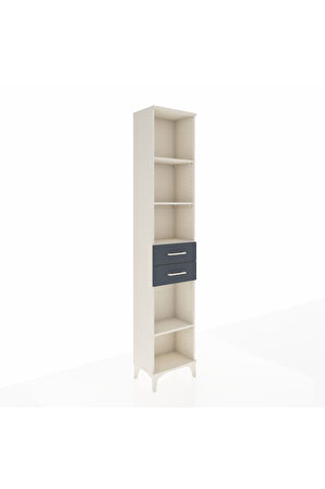 Arges Dolap 4 Raflı 3 Çekmeceli 44x30x221 Aytaşı-Antrasit