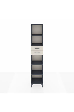 Arges Dolap 4 Raflı 2 Çekmeceli 44x30x221 Antrasit-Aytaşı