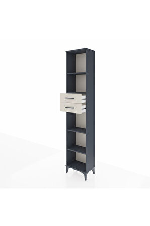 Arges Dolap 4 Raflı 2 Çekmeceli 44x30x221 Antrasit-Aytaşı