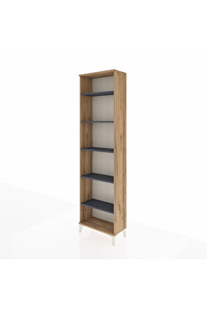 Arges Dolap 5 Raflı 60x30x221 Çam-Antrasit