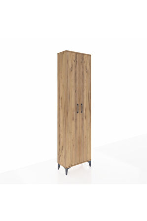 Arges Dolap 5 Raflı 2 Kapaklı 60x30x221 Çam-Çam