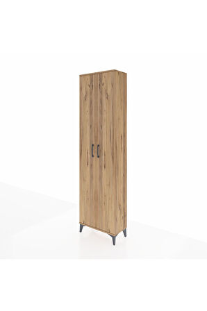Arges Dolap 5 Raflı 2 Kapaklı 60x30x221 Çam-Çam