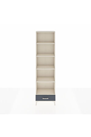 Arges Dolap 5 Raflı Tek Çekmeceli 60x30x221 Aytaşı-Antrasit