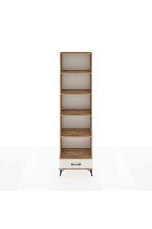 Arges Dolap 5 Raflı Tek Çekmeceli 60x30x221 Çam-Aytaşı