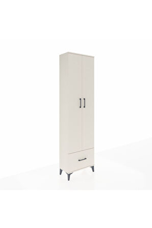 Arges Dolap 5 Raflı Tek Çekmeceli 2 Kapaklı 60x30x221 Aytaşı-Aytaşı