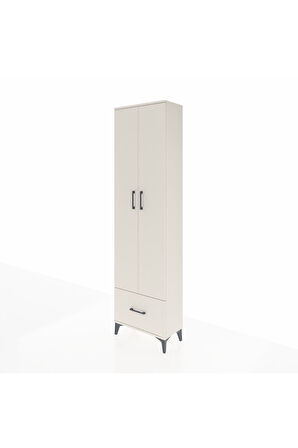 Arges Dolap 5 Raflı Tek Çekmeceli 2 Kapaklı 60x30x221 Aytaşı-Aytaşı