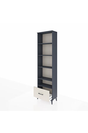 Arges Dolap 5 Raflı Tek Çekmeceli 60x30x221 Antrasit-Aytaşı